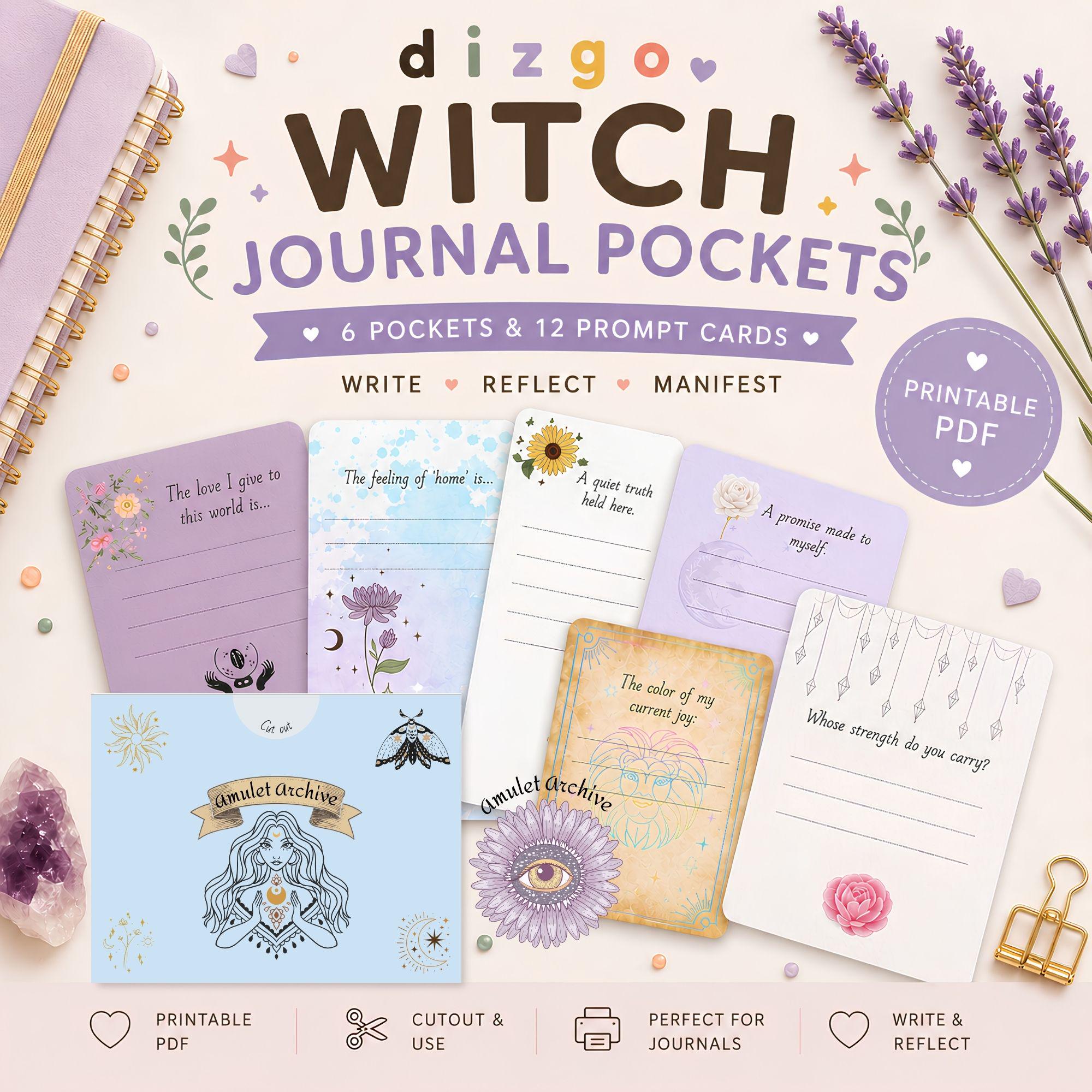 Witch Journal Printable Grimoire Kit Digital Download Spell Template ...
