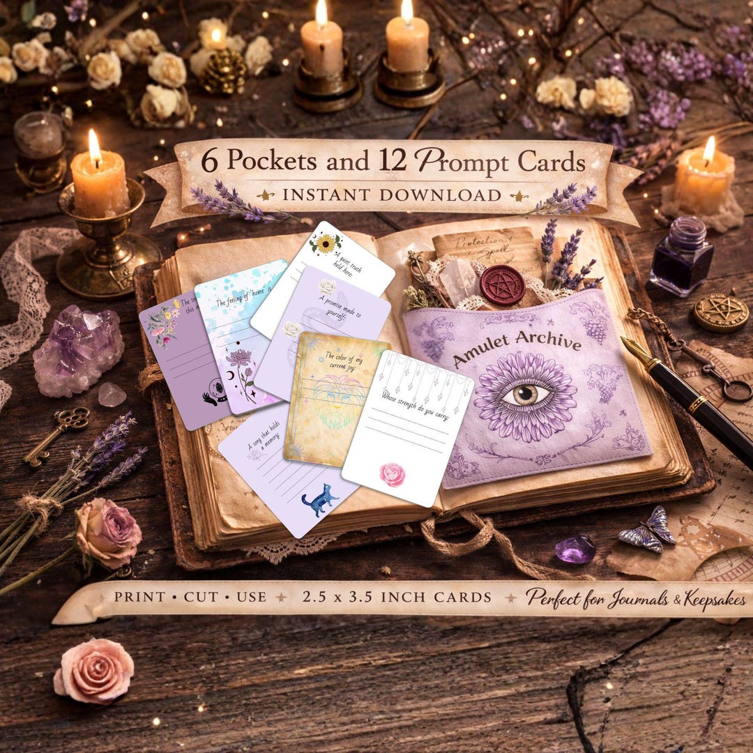 Spell Pocket Witch Journal Printable Grimoire Kit Digital Download Spell Template ...