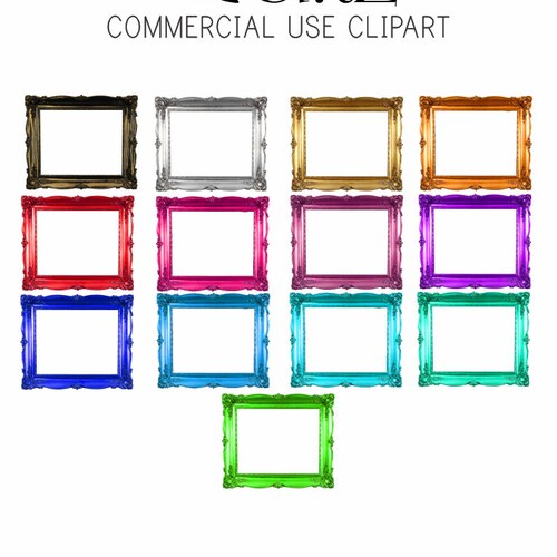 Clip Art Frames. Digital Picture Frames Digital Frame Clip Etsy