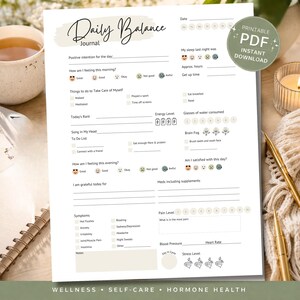 instant download letter size health wellness tracker for women pdf file