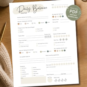 Perimenopause Symptom Tracker Daily Journal Printable Template Hormone Tracking Health Diary Brain Fog Sleep Monitor Menopause Symptoms Pain