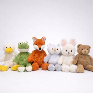 6 Pack DIY Woodland Animal Plushie Party Kit, Buttery Soft, No-Sew Craft, 17 inch Unstuffed Plushies