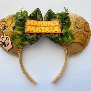Lion King Simba Inspired Mouse Ears Headband Mickey Ears Headband| Ships in 10-12 business days