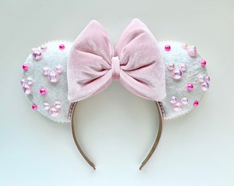 Valentines Day Pearl Velvet Inspired Mouse Ears Mickey Ears  display picture 1
