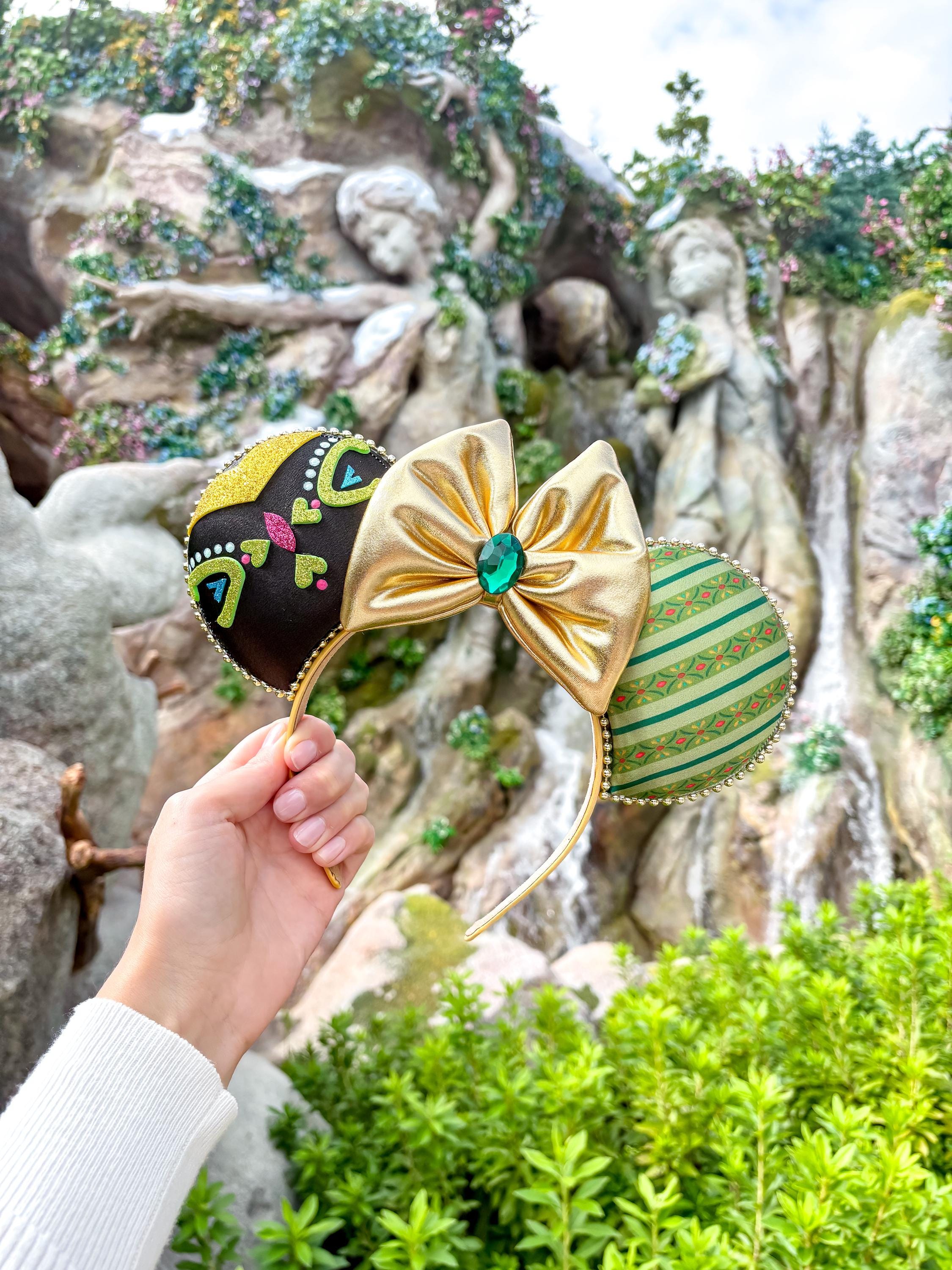 Frozen Elsa and Anna Inspired Mouse Mickey Ears Headband 