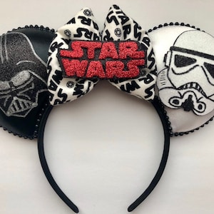 Star Wars Darth Vader and Storm Trooper Inspired Inspired Mouse Ears Mickey Ears Headband