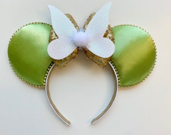 Peter Pan Tinkerbell Inspired Mouse Ears Mickey Ears Headband