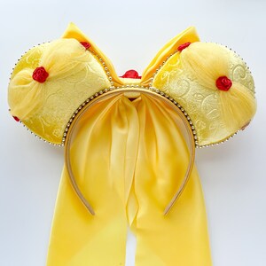 Belle Beauty and the Beast Inspired Mouse Ears Mickey Ears Headband | PREORDER Ships in 10 business days