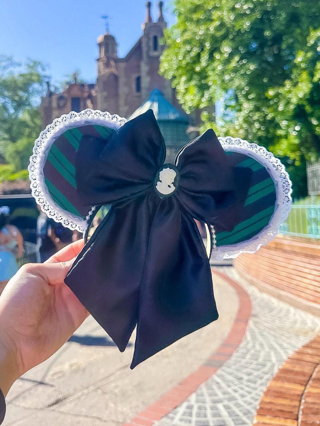 Handmade Disney Inspired Haunted Mansion Sequin Mouse Ear Headband - NWOT Haunted Mansion Inspired Mouse Ears Mickey Ears Headband  main image 3