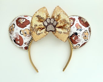 Lion King Simba Inspired Mouse Ears Headband Mickey Ears Headband