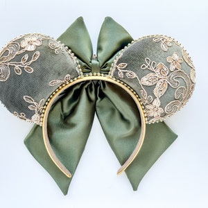 Princess and the Frog Tiana and Naveen Inspired Embroidered Mouse Ears Mickey Ears Headband | PREORDER Ships in 10 business days