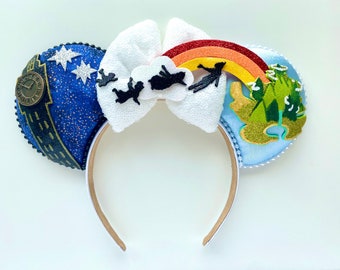 Peter Pan Neverland Inspired Mouse Ears Mickey Ears Headband