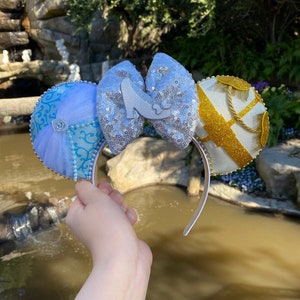 Princess Cinderella and Prince Charming Inspired Mouse Ears Mickey Ears | PREORDER Ships in 10 business days