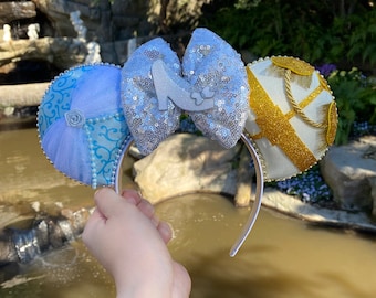 Princess Cinderella and Prince Charming Inspired Mouse Ears Mickey Ears | PREORDER Ships in 10 business days