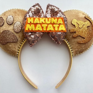 Lion King Simba Inspired Mouse Ears Headband Mickey Ears Headband| Ships in 10-12 business days
