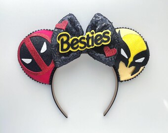 Deadpool Wolverine Mouse Ears - Minnie, Avengers, DC, Heros 