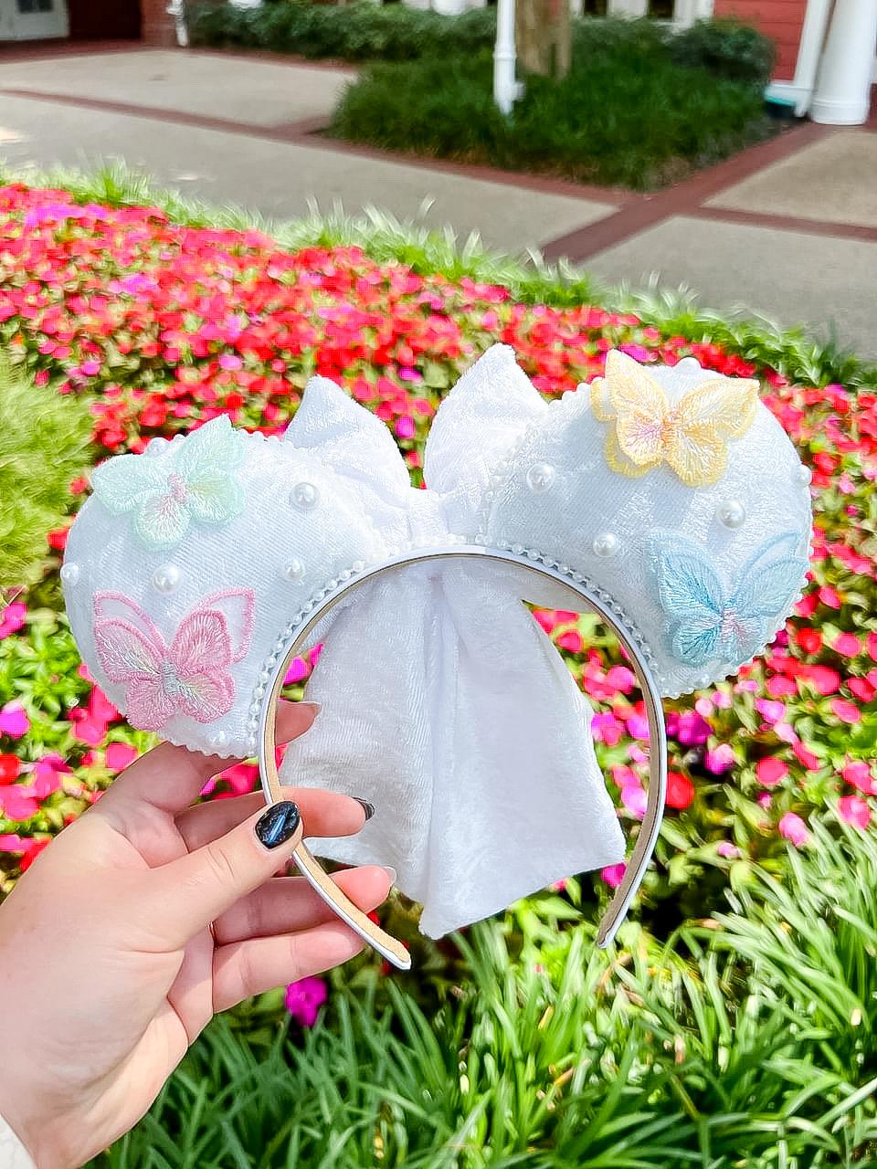 Handmade Lavender Butterfly Ear Headband with Bow Handmade Lavender Dream Butterfly Labubu Outfit – Kawaiies main image 3