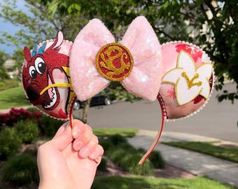 Mulan Mushu Cherry Blossom Inspired Mouse Ears Mickey Ears  display picture 1