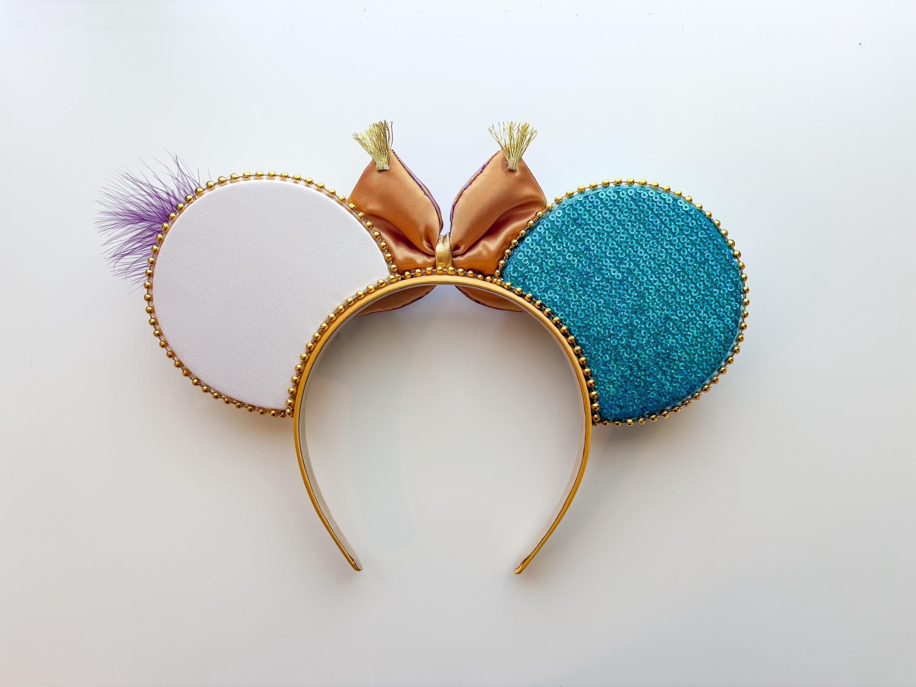 New Disney Parks Aladdin Jasmine Minnie Mouse Ears Disney Parks Resort 2023 Spangle Headband Ears Minnie  main image 4