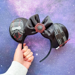 Star Wars Kylo Ren Inspired Mouse Ears Mickey Ears Headband | PREORDER Ships in 10 business days