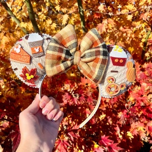 Disney Halloween Fall Treats Pumpkin Inspired Mickey Ears Mouse Ears Headband| Ships in 10-12 business days