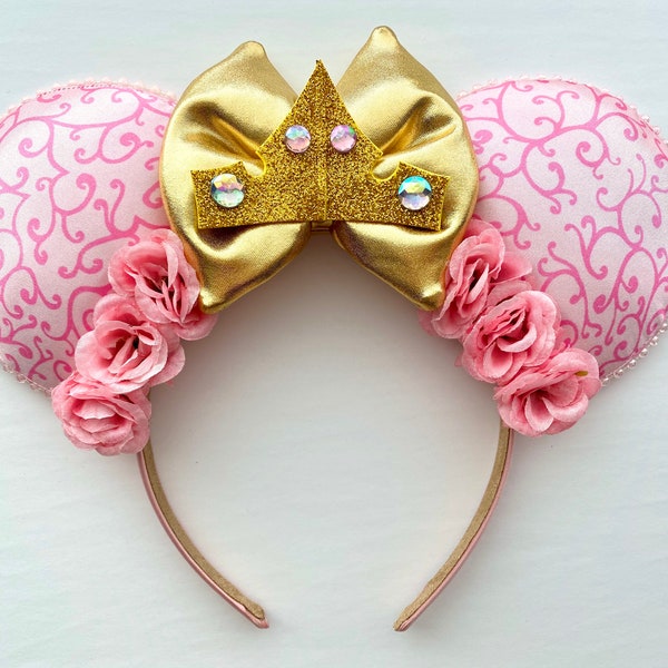 Sleeping Beauty Aurora Inspired Mouse Ears Headband Mickey Ears Headband