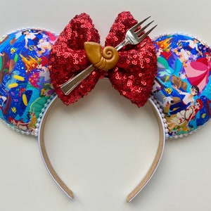 Disney The Little Mermaid Ariel and Eric Inspired Mickey Ears