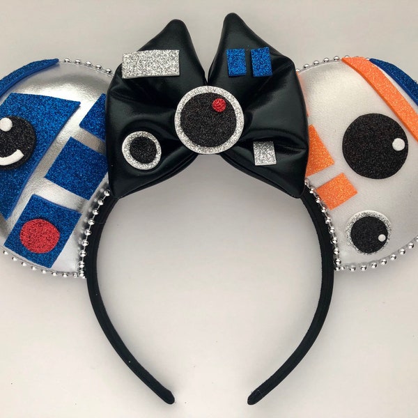 Bandeau inspiré des oreilles de Mickey Disney Star Wars R2D2 BB8 et BB9E