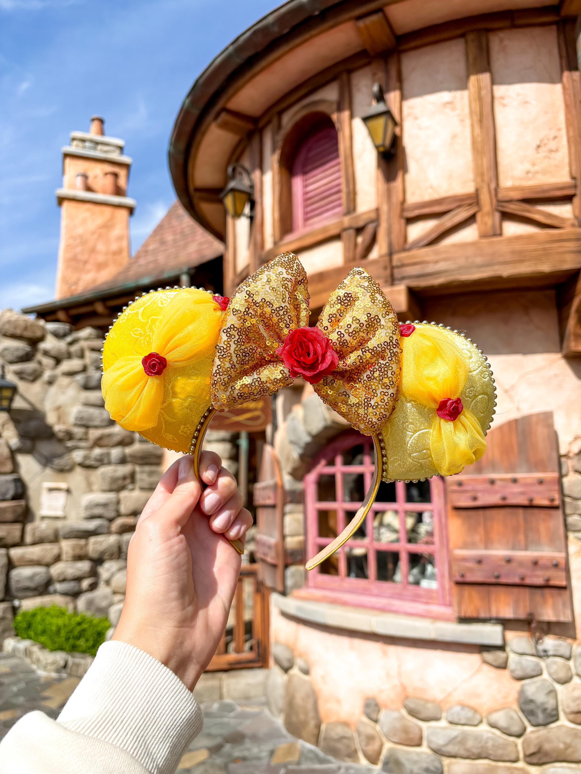 Belle Beauty and the Beast Inspired Mouse Ears Mickey Ears 