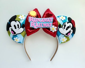 Minnie and Mickey Runaway Railroad Inspired Mouse Ears