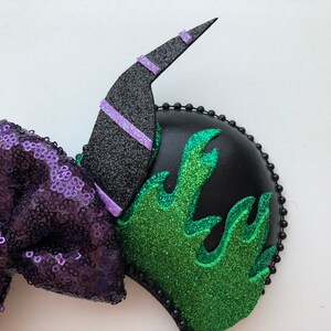 Sleeping Beauty Maleficent Villian Inspired Mouse Ears Headband Mickey ...