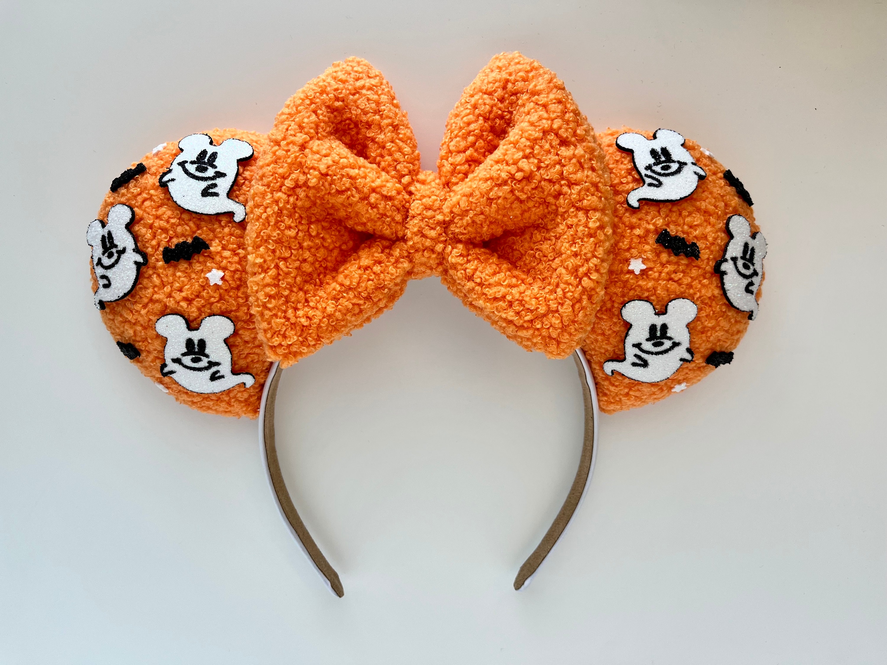 Disney Halloween Ghost Sherpa Inspired Mickey Ears Mouse Ears Headband| Ships in 10-12 business days