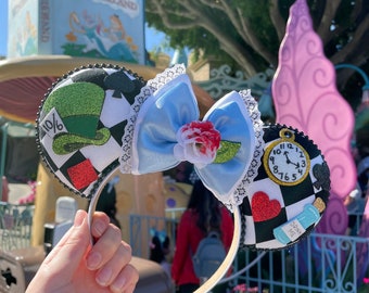 Alice in Wonderland Inspired Mouse Ears Mickey Ears