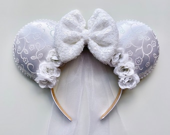 Bride and Groom Honeymoon Inspired Mickey Ears Mickey Ears Headband