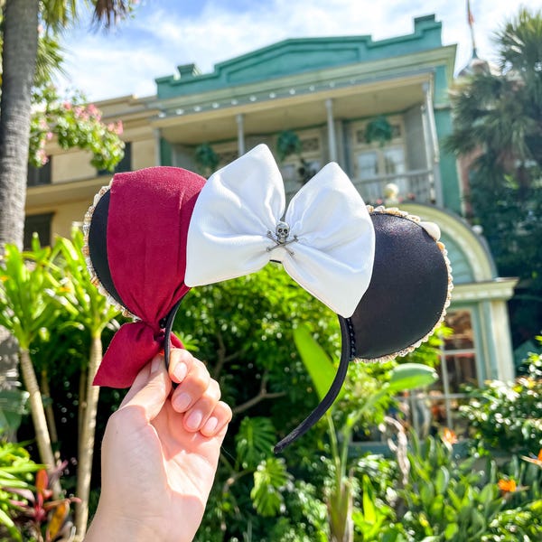 Pirates of the Caribbean Inspired Mouse Ears Mickey Ears Headband | PREORDER Ships in 10 business days 