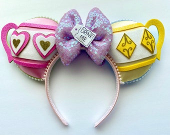 Alice in Wonderland Teacup Ride Inspired Mickey Ears Mickey Ears Headband