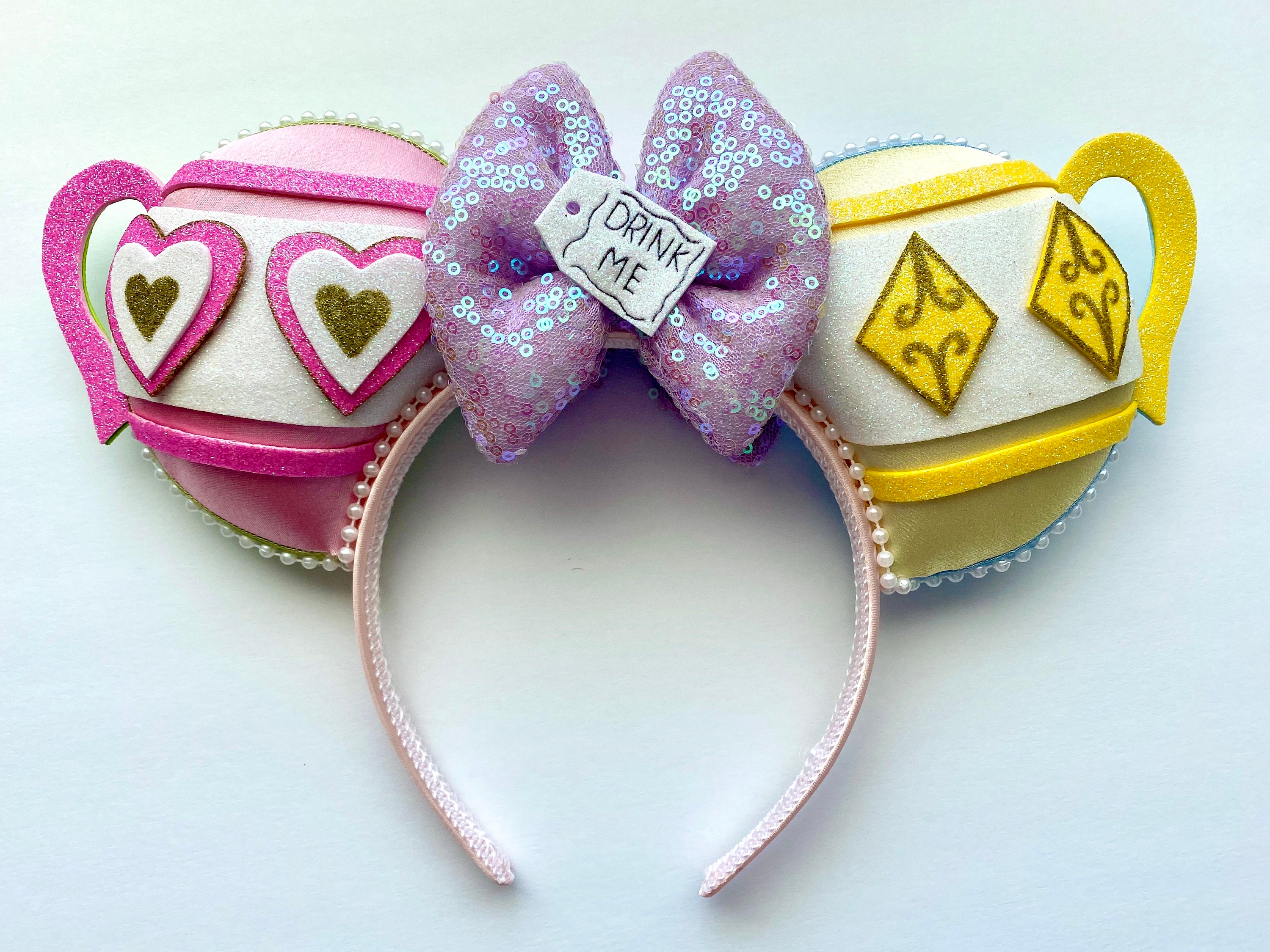 Disney Purple Minnie Ears Headband with Colorful Teacup Stack Purple Potion Minnie Mouse Ears, Purple Minnie Ears, Purple  main image 2