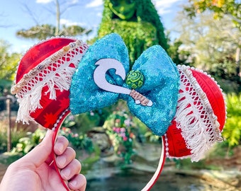Moana Inspired Mouse Ears Mickey Ears Headband | PREORDER Ships in 10 business days