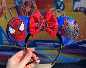 Spider-Man Homecoming Marvel Inspired Mouse Ears Mickey Ears Headband