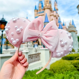 Pearl Velvet Inspired Mouse Ears Mickey Ears Headband | PREORDER Ships in 10 business days
