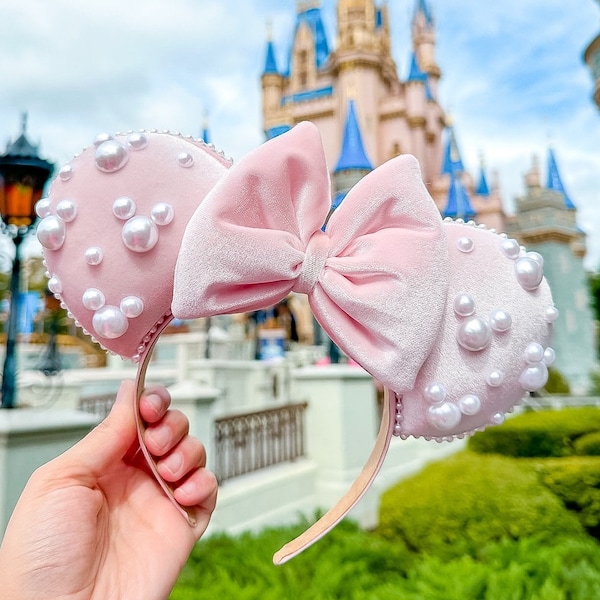 Pearl Velvet Inspired Mouse Ears Mickey Ears Headband | PREORDER Ships in 10 business days 