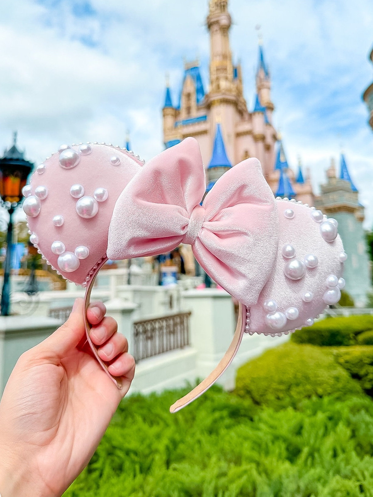 Pearl Velvet Inspired Mouse Ears Mickey Ears Headband  display picture 1