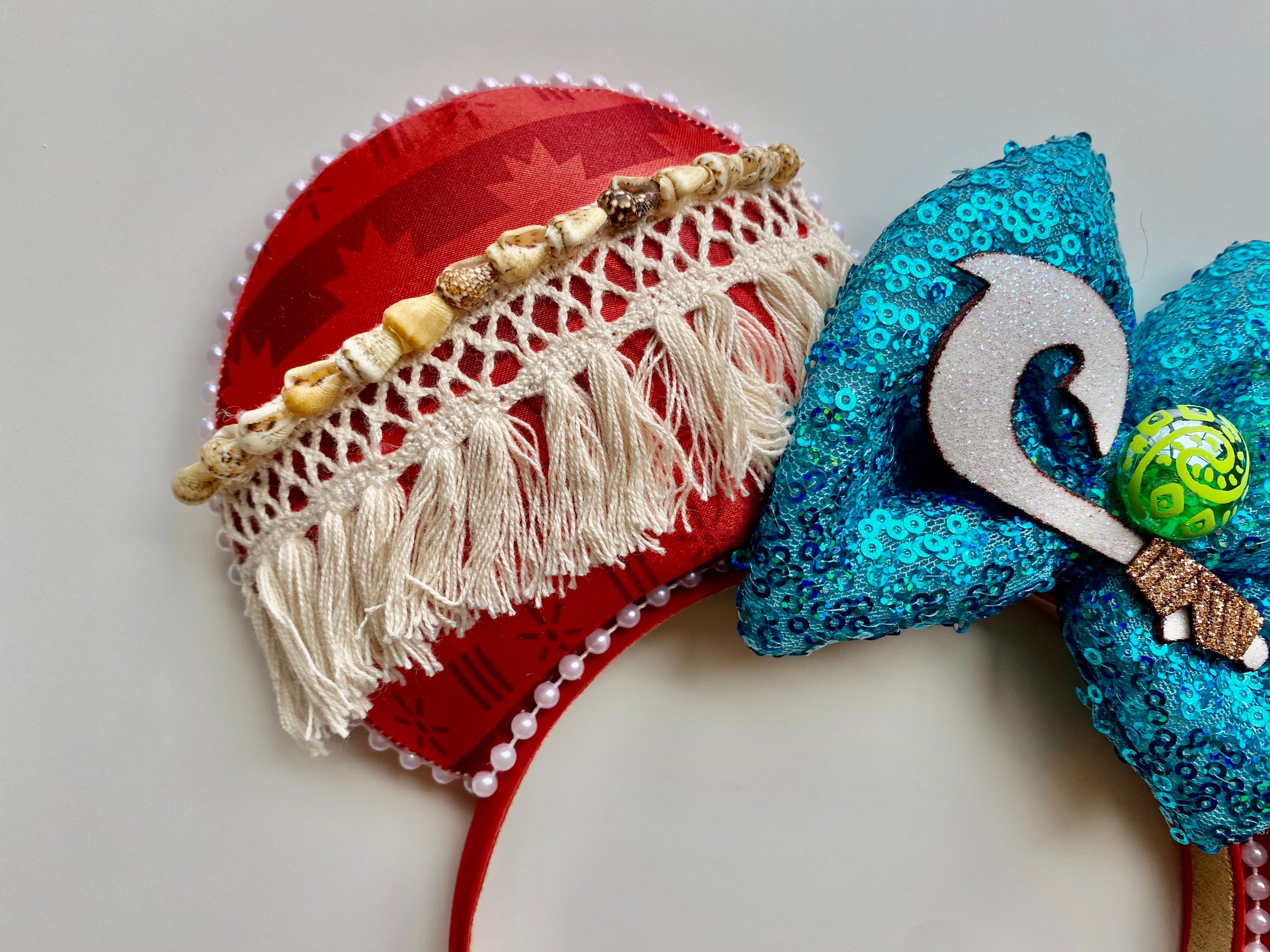 Disney Moana Aztec Mouse Ear Headband with Bow Moana Mouse Ears, Minnie Ears, Disney Headband - Etsy main image 2