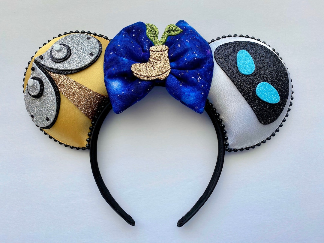 WALL-EとEVE ミッキー耳オーナメント 限定品 Wall E and Eve Mickey ears headband – Littlest Bow Shoppe