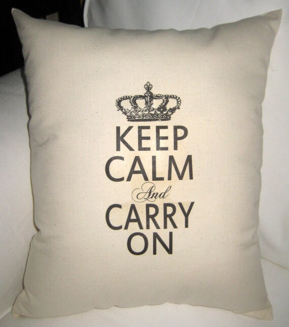 Items Similar To Keep Calm And Carry On Pillow French Country