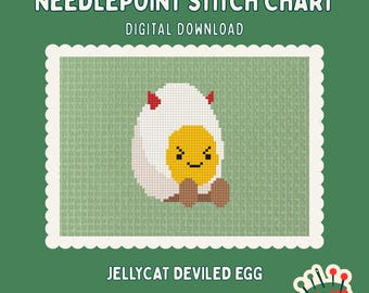 Jellycat Amuseable Deviled Egg デジタルニードルポイントチャートキャンバス