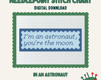 Orbiter by Noah Kahan Digital Needlepoint Chart Canvas