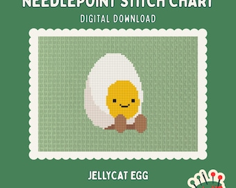 Jellycat Amuseable Egg digital needlepoint chart canvas