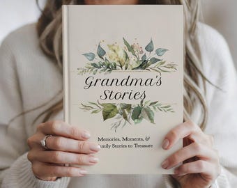Grandma Memory Journal, Grandmas Stories Book, Grandmother Keepsake Journal, Gift for Grandma from Grandkids, Family Story Memory Book