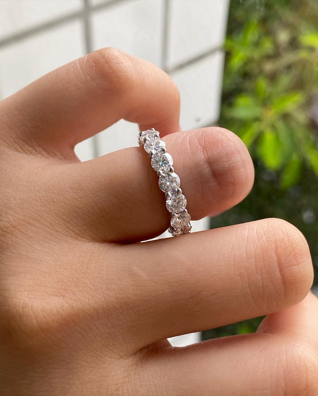 Lab Grown Diamond Eternity Ring 14K Gold | Full Eternity Wedding Band ...